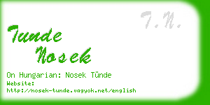tunde nosek business card